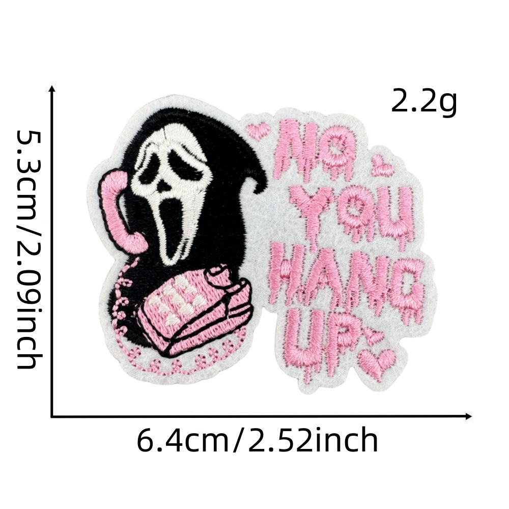 Wholesale Ghost Face Cartoon Cloth Embroidery Patch